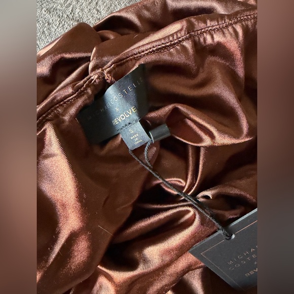 Michael Costello X Revolve Crosby Mini Skirt in Brown - Picture 3 of 5